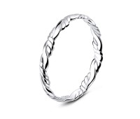 Rope Weave Silver Ring NSR-841